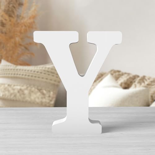 6 Inch White Wood Letters Unfinished Wood Letters by ZARUATU
