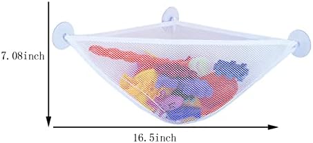 chil Bath Toy Organizer with 3 Strong Suction Cups Mounted Bath/Shower Caddy - Image 2