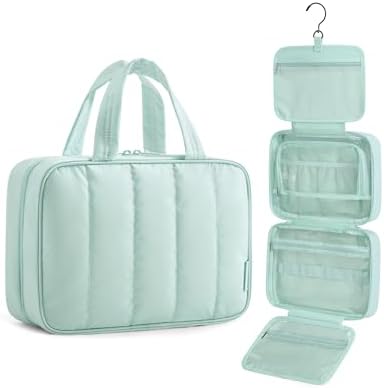 BAGSMART Travel Toiletry Bag for women, Portable Hanging Hook Makeup Bag by BAGSMART