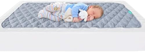 Waterproof Crib Mattress Protector 2-Pack, Non-Slip Quilted Pad - Image 3