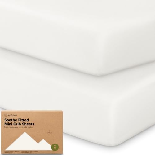 2pk Mini Crib Sheets Fitted 38x26 Pack N Play Mattress Sheet by KeaBabies