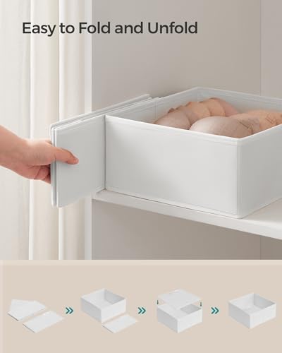 SONGMICS Drawer Organizers, Foldable Fabric Storage Boxes - Image 6