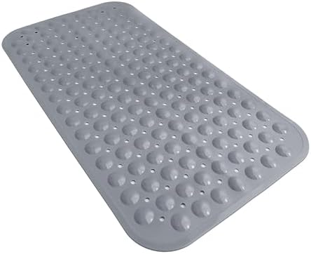 Anti-Slip Bathtub Shower Mat 28×15 Inch Opaque Gray by ERASILKEN-X