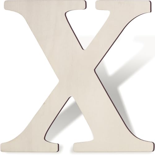 Wooden Letters 12 Inch Large Paintable Wood Letters X by Unknown