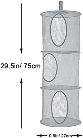 2Pcs Hanging Stuffed Animal Storage Hammock Net 3 Tiers - Image 3