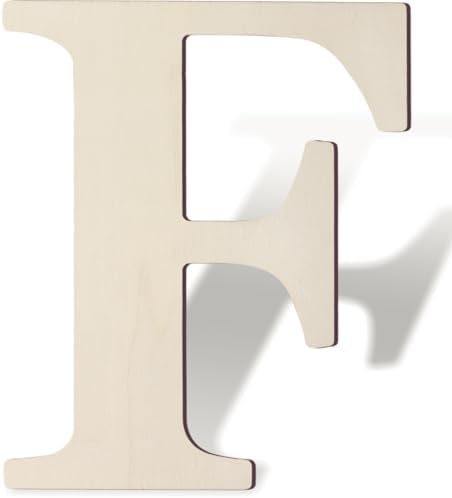 Wooden Letters 8 Inch Large Paintable Wood Letter F by Unknown