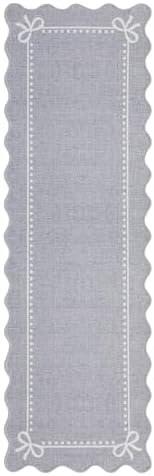Garvee Scalloped Bow Runner Rug 2x6 Washable Kitchen Runner Rug Non-Slip - Image 5