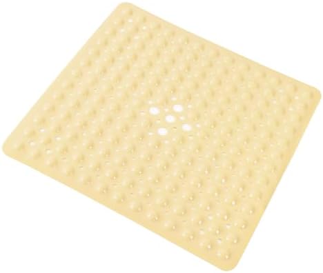 Anti-Slip Bathtub Shower Mat 21×21 Inch Light Yellow by ERASILKEN-X