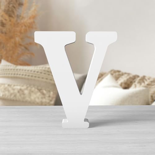 6 Inch White Wood Letters Unfinished Wood Letters by ZARUATU