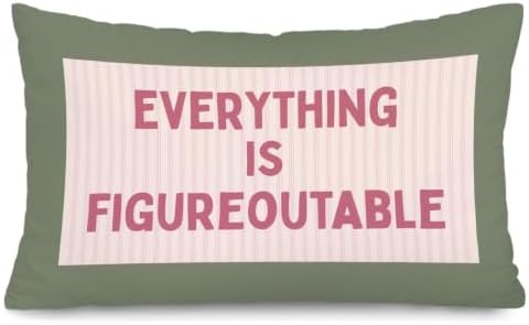 Everything is Figureoutable Inspirational 12x20 Pillow Cover by Unknown