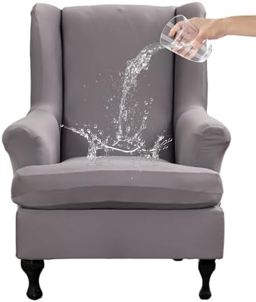 CRFATOP Wingback Chair Covers Wing Armchair Slipcovers by CRFATOP