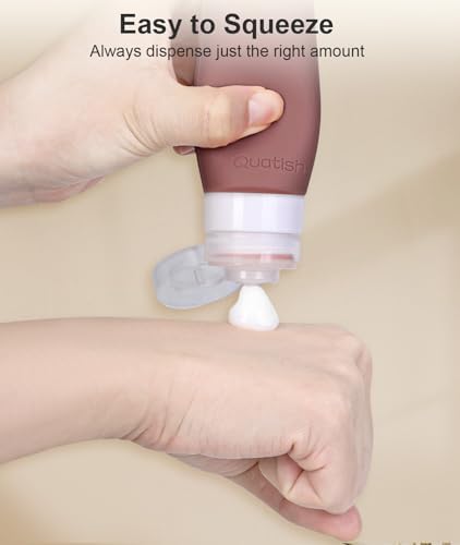 Quatish Travel Bottles for Toiletries 6 Pack, Original Patented Leakproof 3 oz - Image 3