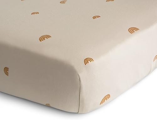 mushie Stretchy & Soft Crib Sheet | Fitted 28" x 52" - Image 2