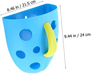 Cabilock Blue Plastic Suction Cup Bath Toy Basket - Image 2
