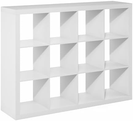 Furinno Cubicle Book Shelf, 12-Cube 2-Inch Super Thick Frame Bookshelf - Image 7