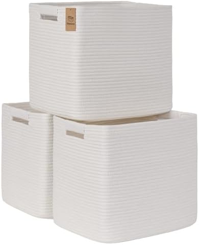 15×13 Inch Storage Cubes, 3 Pack Cube Storage Bins by Degeyoyo