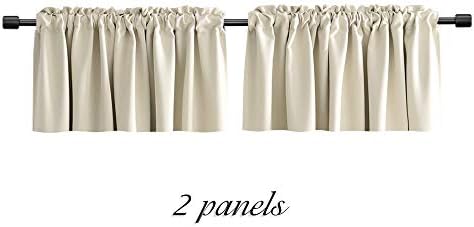 DONREN 2 Pcs Cream Beige Curtain Valances - Image 6