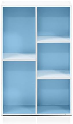 Furinno LUDER Book Shelf, 5-Cube Bookshelf, Reversible Bookcase, 9.4 x 19.5 x - Image 4