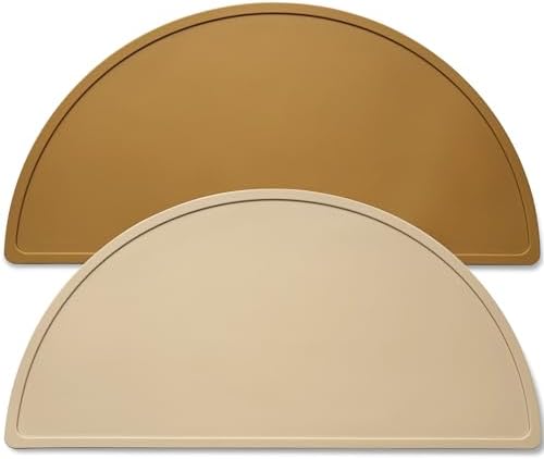 Silicone Placemats for Babies, Toddlers & Kids, BPA-Free Non-Slip Baby Table by Mubobiee