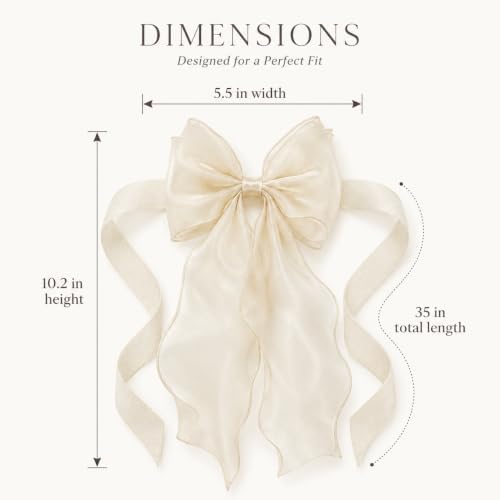2 Pack French Lace Bow Curtain Tiebacks - Image 2