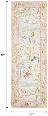 2x6 Hallway Runner Rug Non Slip Forest Nursery Runners Washable Stain Resistant - Image 2
