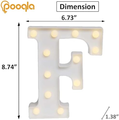 Pooqla LED Marquee Letter Lights Sign, Light Up Alphabet Letter - Image 4