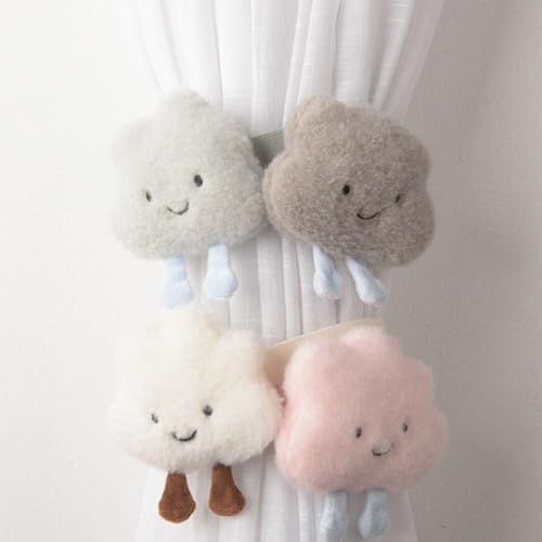 4 Pcs Cloud Shape Cute Curtain Tieback, Simple and Elegant Elastic Rope Buckle - Image 3
