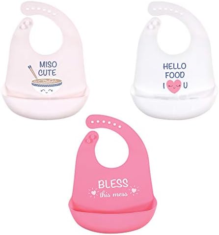 Hudson Baby Unisex Baby Silicone Bibs, Miso Cute, One Size by HudsonBaby