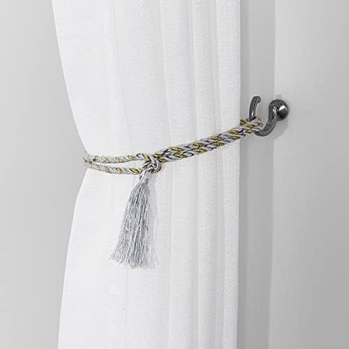 DeSS 2 Pack Curtain Holdbacks Curtain Tiebacks Hooks Wall Mounted Curtain Hooks - Image 5