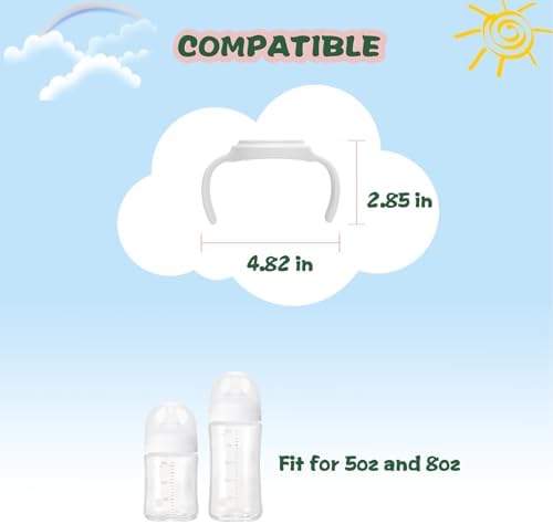 Baby Bottle Handles Compatible for Pigeon Wide Neck Bottles, Feeding Bottles - Image 2