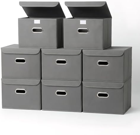 8-Pack Large Collapsible Storage Bins by SEVENDOME