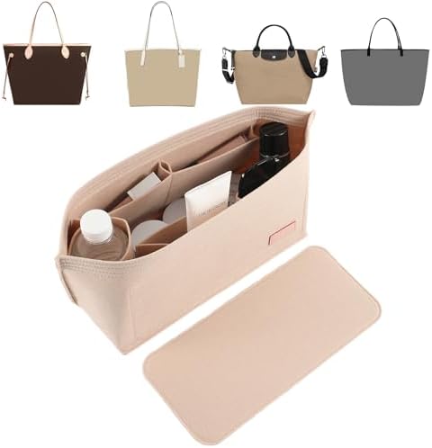 Doxo Purse Organizer Insert for Handbags & Base Shaper 2pc Set, Felt Neverfull by Doxo