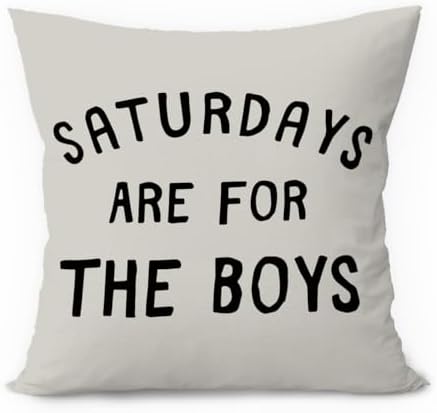 Boys Room Pillow Covers 18x18, Kids Bedroom Decor, Saturdays are by ETVISOWallArt
