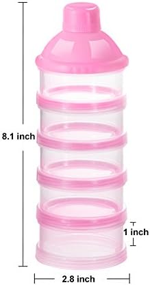 Accmor Formula Dispenser On The Go, 5 Compartments Stackable Formula Container - Image 6