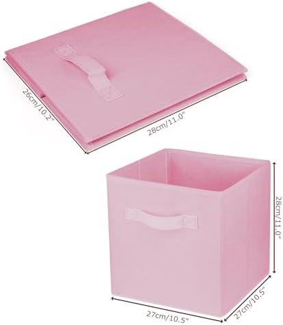 3 Pcs Storage Cubes, 10.5 Inch Collapsible Storage Bins, Fabric Foldable Bins - Image 3