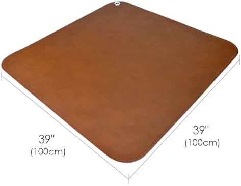 Linkidea Vegan Leather Splat Mat, Under High Chair Floor Mat - Image 3