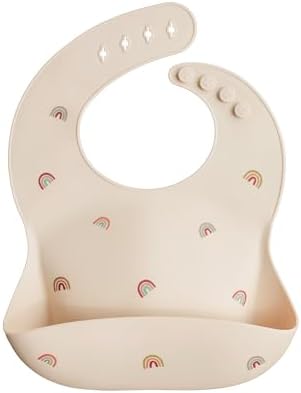 mushie Silicone Baby Bib | Adjustable Fit Waterproof Bibs by mushie