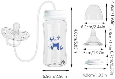 Milk Bottle Silicone Anti-Colic Portable Adjustable - Image 2