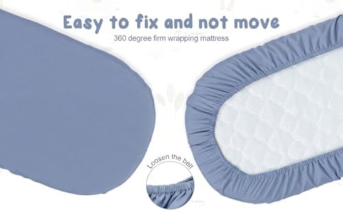 4 Pack Bassinet Fitted Sheets Compatible - Image 3