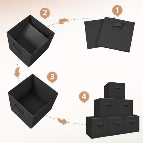 STORAGE MANIAC Storage Cubes, 11 Inch 10 Pack Collapsible Fabric Shelf Bins - Image 6
