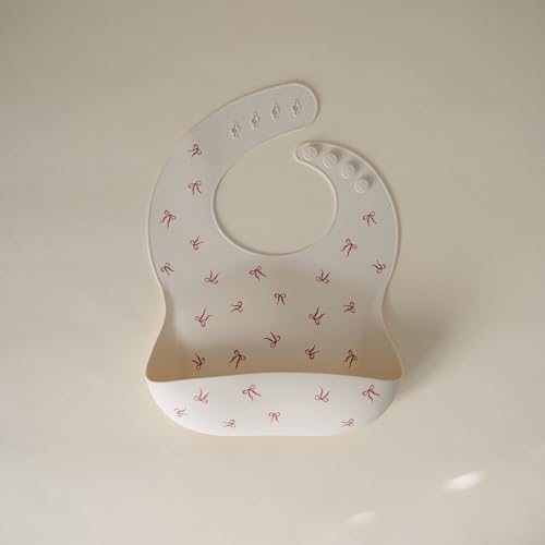 mushie Silicone Baby Bib | Adjustable Fit Waterproof Bibs - Image 2