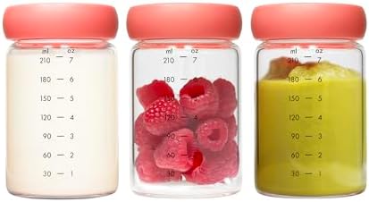 Boon Cache Glass Storage Bottles - 7 Oz - 3 Count by Boon