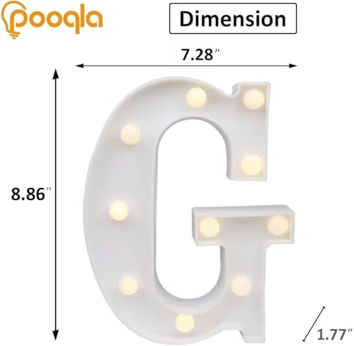 Pooqla LED Marquee Letter Lights, Warm White and Cool White Decorative Lighted - Image 5
