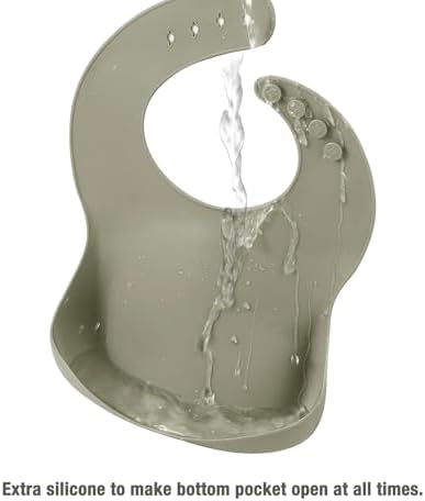 PandaEar Set of 3 Silicone Baby Bibs, Waterproof Soft Adjustable Bibs - Image 6