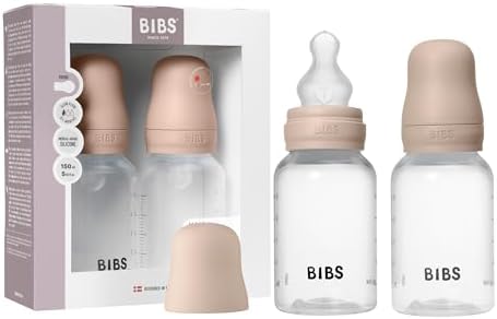 BIBS Plastic Baby Bottle, 150 ml, Silicone Nipple by BIBS