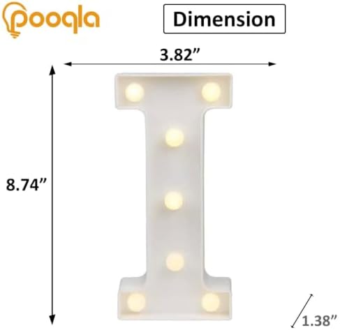 Pooqla LED Marquee Letter Lights Sign, Light Up Alphabet Letter - Image 4