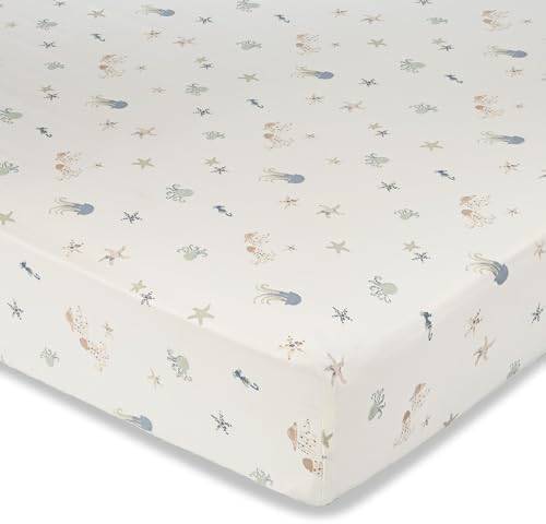 Crane Baby 100% Cotton Under The Sea Fitted Crib Sheet by CraneBaby