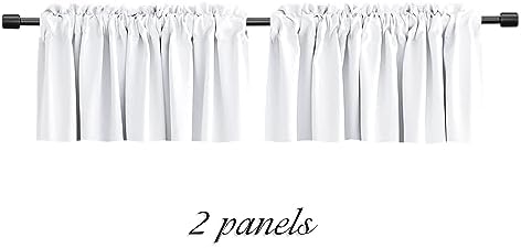 DONREN Pure White Pack of 2 Valances - Image 5