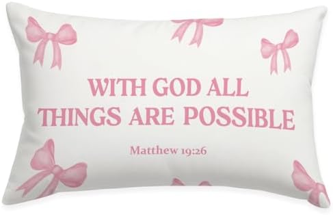 Pink Decorative 12x20 Throw Pillow Cover by Wheatwin