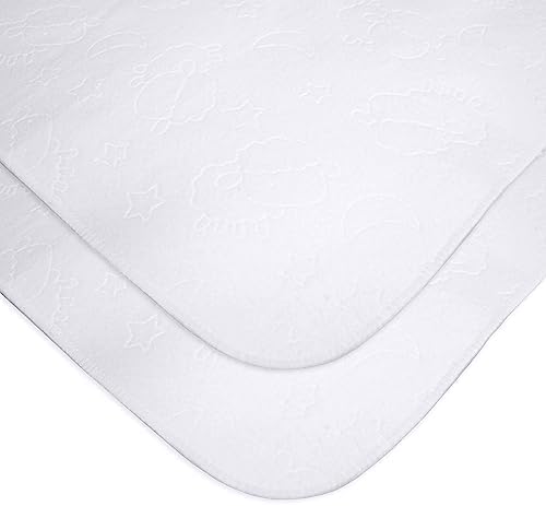 American Baby Company 2 Pack Waterproof Flat Crib Mattress Pad Cover 52x28 by AmericanBabyCompany